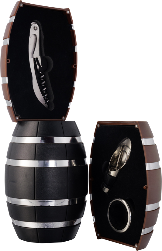 Dekofass mit Weinbesteck